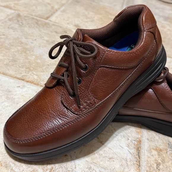 Nunn Bush Mens Cameron Shoes 10.5M Comfort Gel Brown Leather Oxford Great Cond - Picture 3 of 12